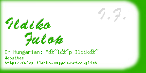 ildiko fulop business card